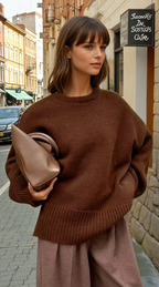 JERSEY DE CUELLO REDONDO CON BASTILLA ACANALADA